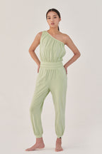 OZEZ OZEZ Jumpsuit Stitched Smoking - Pastel Green