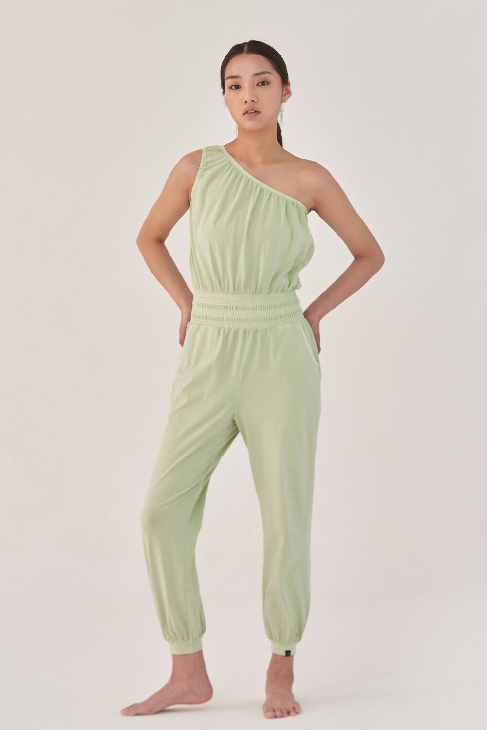 OZEZ OZEZ Jumpsuit Stitched Smoking - Pastel Green
