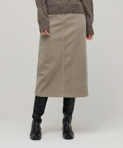 MUSINSA STANDARD WOMAN Corduroy Midi Skirt Light Beige