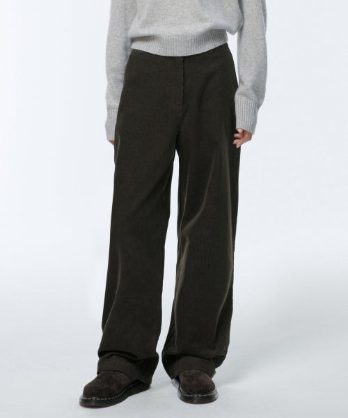 MUSINSA STANDARD WOMAN MUSINSA STANDARD WOMAN Wide Corduroy Pants Dusty Khaki