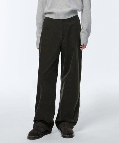 MUSINSA STANDARD WOMAN Wide Corduroy Pants Dusty Khaki