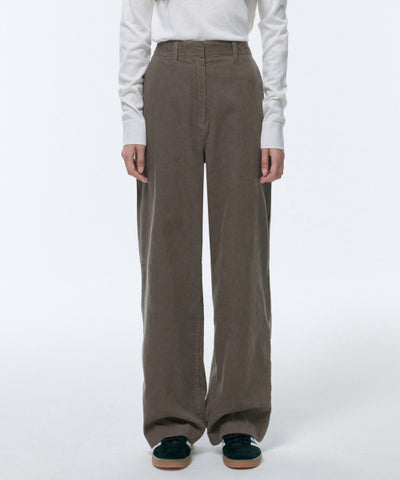 MUSINSA STANDARD WOMAN Wide Corduroy Pants (Taupe)