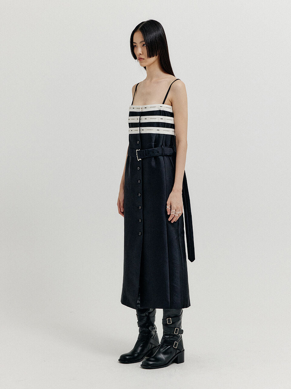 EENK EENK XQUET Sleeveless Buttoned Dress - Black