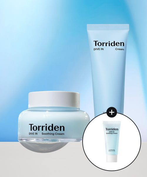 Torriden [SET] Dive-in low molecular weight hyaluronic acid cream 80ml + soothing cream 80ml (+ soothing cream 20ml)
