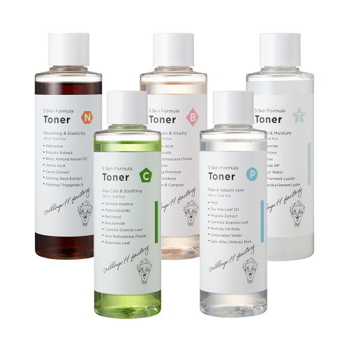 VILLAGE11FACTORY [2pack] 5 Skin Formula Daily Alphabet Toner 250ml 5 types, choose 2