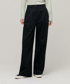 MUSINSA STANDARD WOMAN MUSINSA STANDARD WOMAN Women's Two-Tuck Wide Chino Pants [Black]