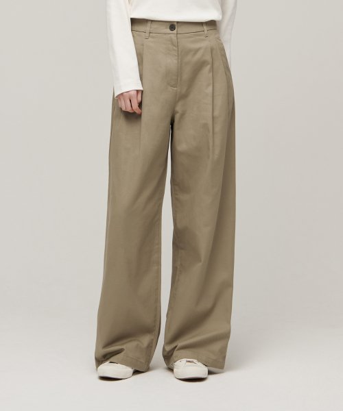 MUSINSA STANDARD WOMAN MUSINSA STANDARD WOMAN Women's Two-Tuck Wide Chino Pants