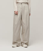 MUSINSA STANDARD WOMAN MUSINSA STANDARD WOMAN Women's Two-Tuck Wide Chino Pants [Light Beige]