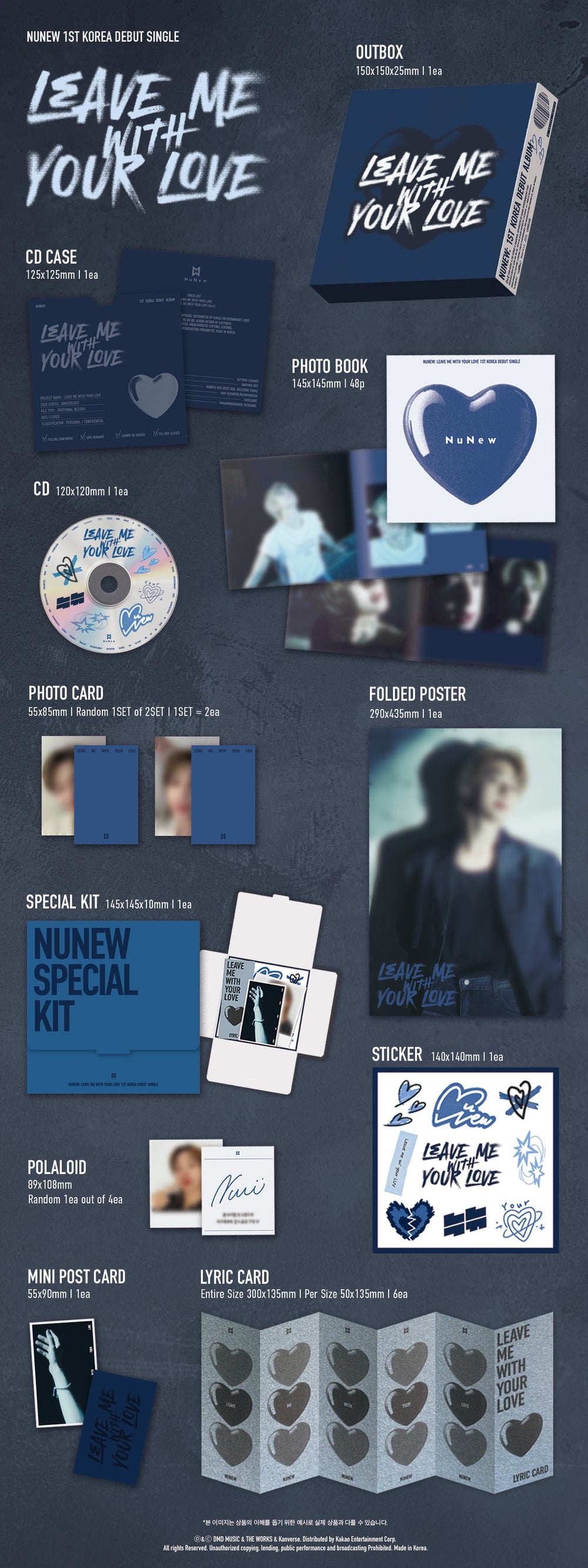 NuNew - LEAVE ME WITH YOUR LOVE / Korea Debut Single Album detail 6