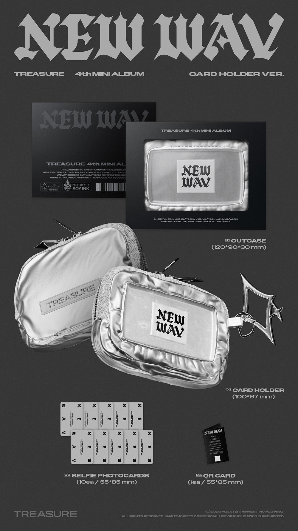 TREASURE - NEW WAV / 4th Mini Album (CARD HOLDER VER.) (Limited Edition) detail 5