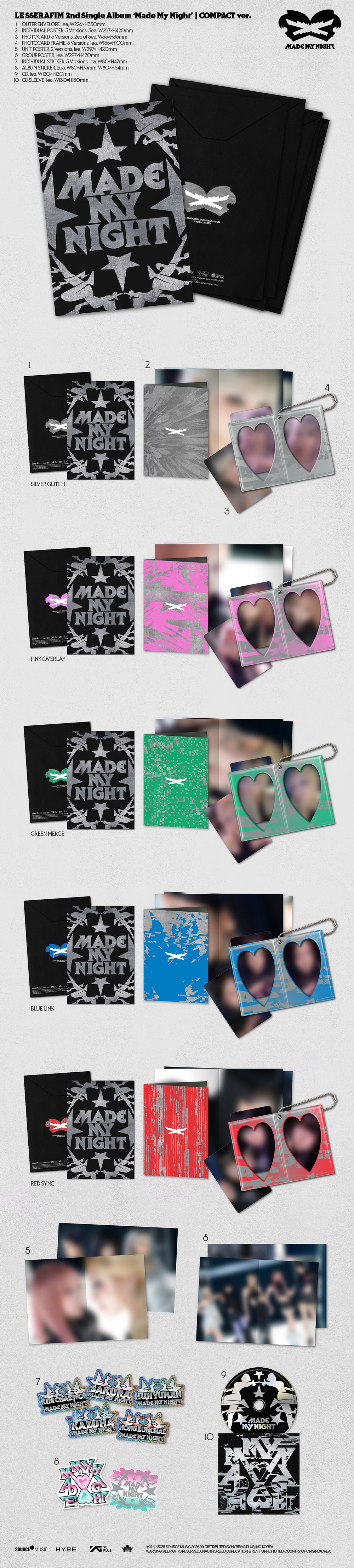 LE SSERAFIM - Made My Night / 2nd Single Album (COMPACT ver.) detail 6