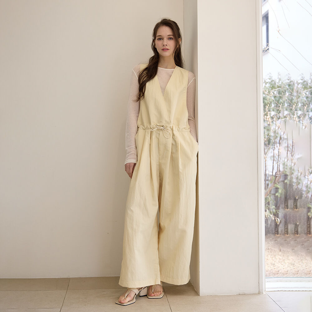 Le' Studio Le' Studio Jumpsuit Back Slit Loose Fit