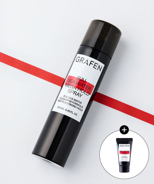 GRAFEN Jeju Seawater Mega Hold Spray 250ml (+ 30ml Volume Up Curl Cream provided)