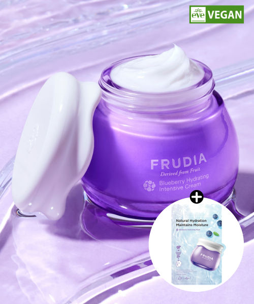 FRUDIA [Moisturizing inner skin] Blueberry Hydrating Intensive Cream 55ml (+ Hydrating mask pack included)