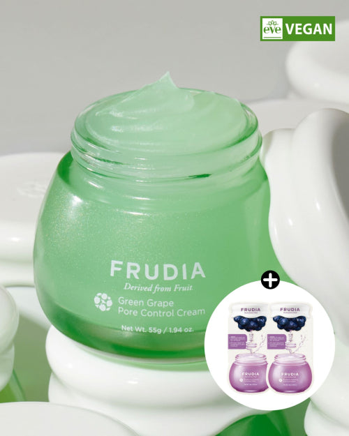 FRUDIA [Pore Sweeping] Green Grape Pore Control Cream (+ 3ml sample included)