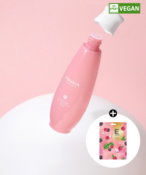 FRUDIA [Until 27.09.20] Pomegranate Moisturizing Toner 195ml (+ Free Bokbunja Mask Pack)