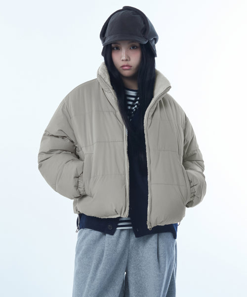 MUSINSA STANDARD WOMAN MUSINSA STANDARD WOMAN Padded Jacket Dusty Beige/Cream