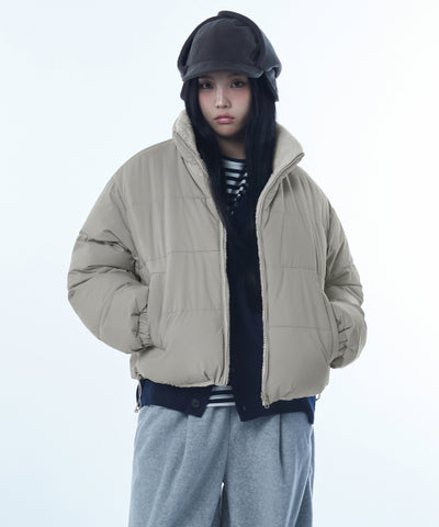 MUSINSA STANDARD WOMAN Padded Jacket Dusty Beige/Cream