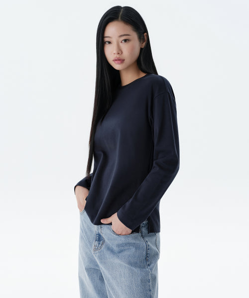 MUSINSA STANDARD WOMAN MUSINSA STANDARD WOMAN T-Shirt Dark Navy