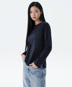 MUSINSA STANDARD WOMAN MUSINSA STANDARD WOMAN T-Shirt Dark Navy