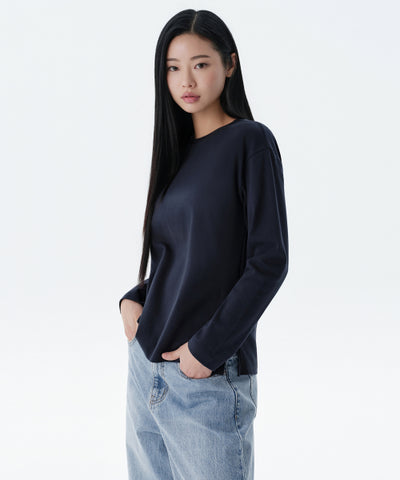 MUSINSA STANDARD WOMAN T-Shirt Dark Navy