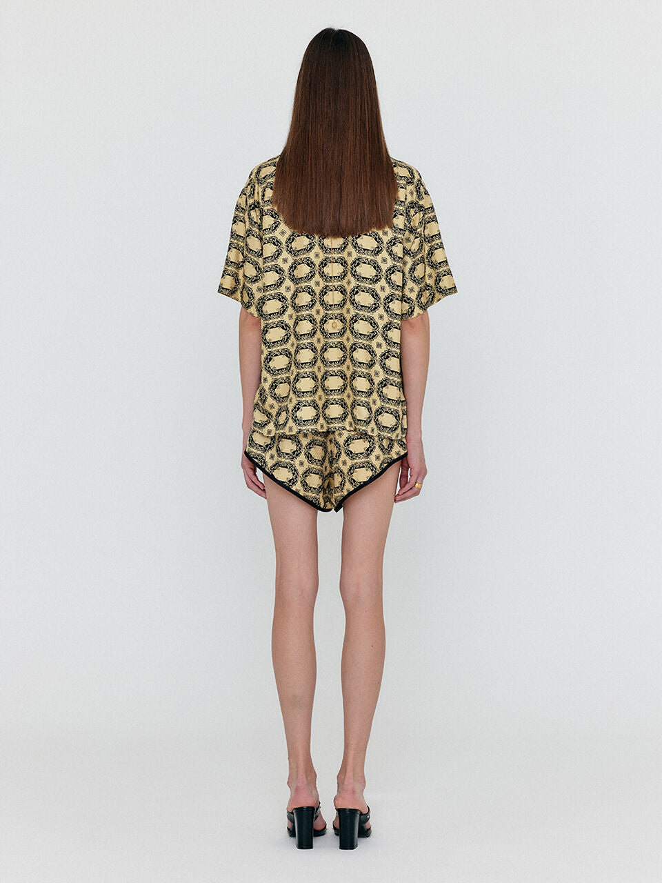 EENK WENNA Patterned Silk Shirt - Beige Multi