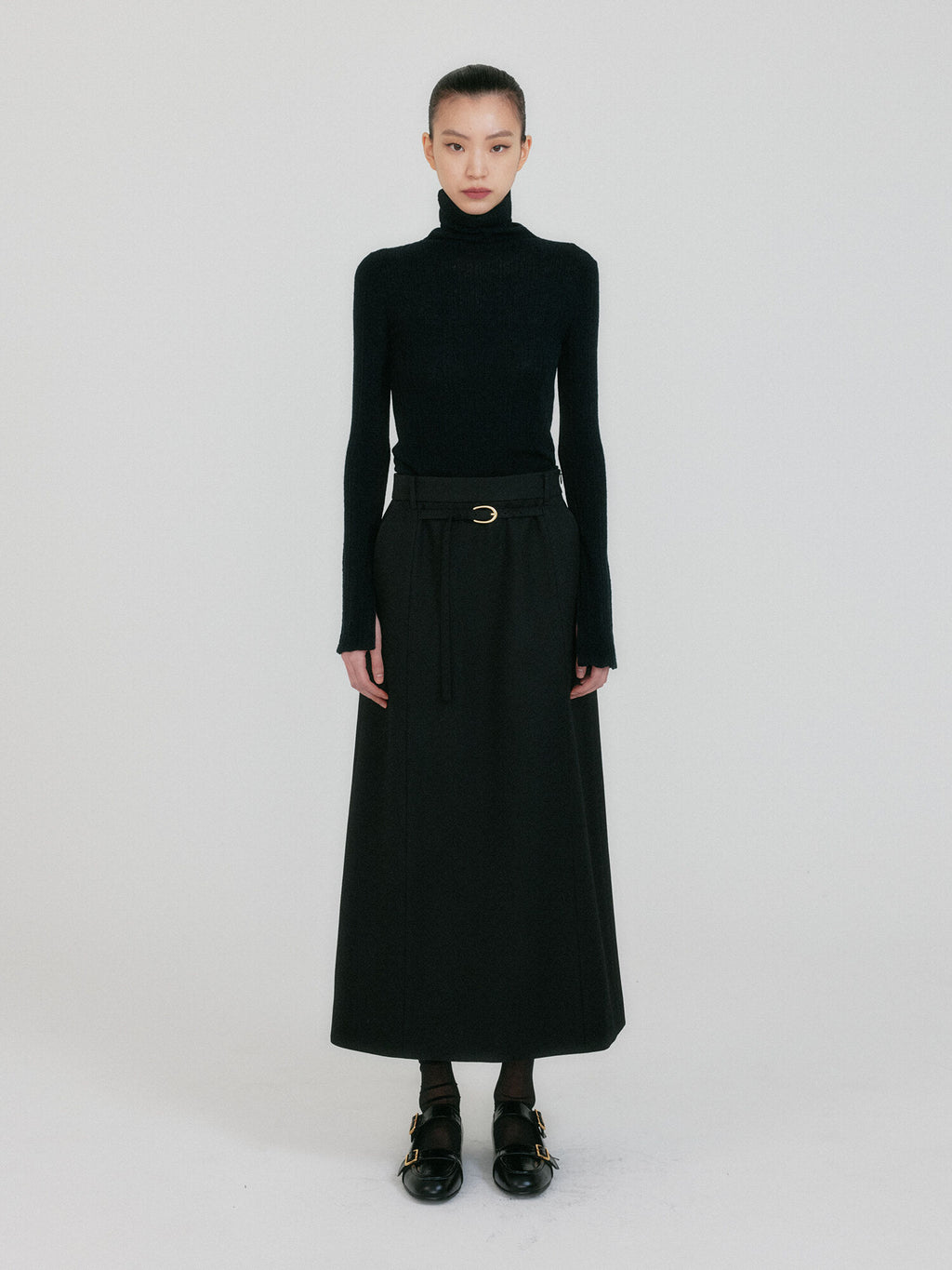 EENK ZIAH High Neck Knit Top - Black
