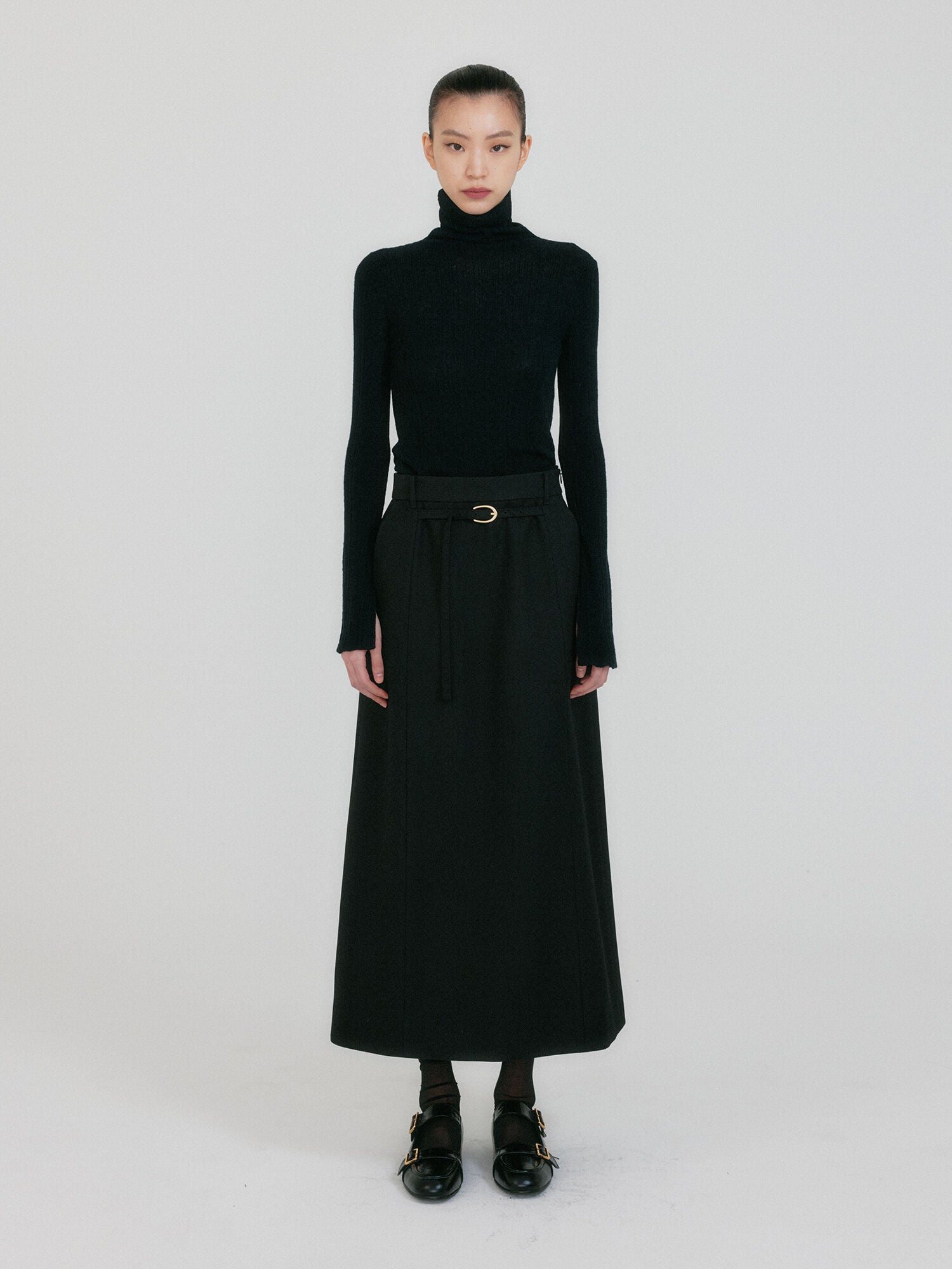 EENK ZIAH High Neck Knit Top - Black