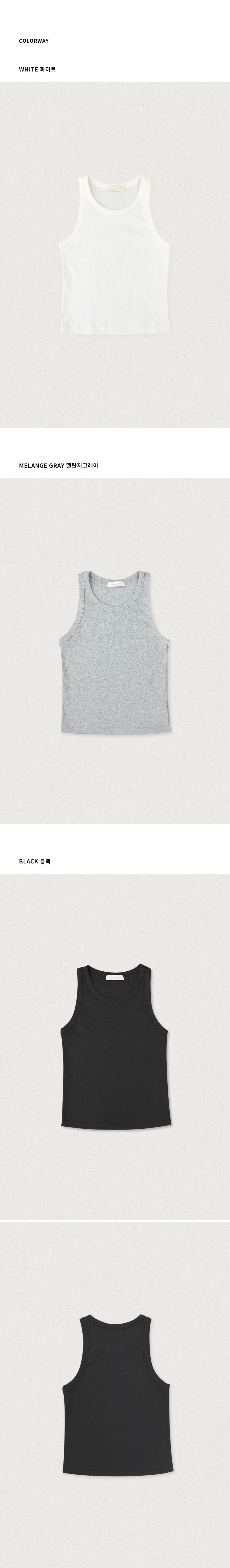 WHEN WE WILL Crop Basic R Sleeveless (3 colors)
