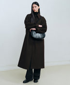 MUSINSA STANDARD WOMAN MUSINSA STANDARD WOMAN Coat Women's Cashmere Blend Balmacan Robe [Dark Brown]
