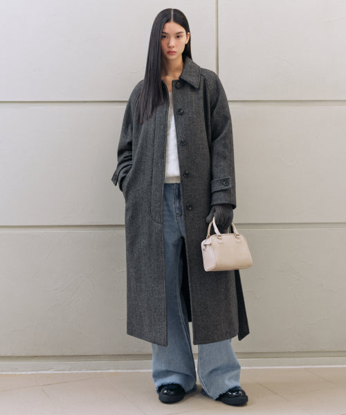 MUSINSA STANDARD WOMAN MUSINSA STANDARD WOMAN Women's Coat Herringbone Balmacan