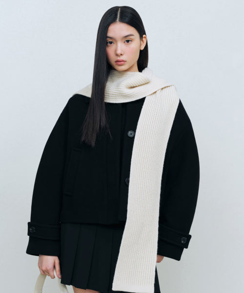MUSINSA STANDARD WOMAN MUSINSA STANDARD WOMAN Cashmere Blend Short Mac Coat (Size M)