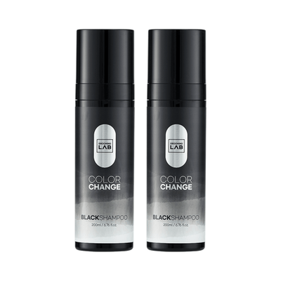 Natural gray hair care color change black dye shampoo 200ml 2 packs