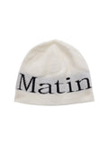 MATIN KIM MATIN KIM LOGO JACQUARD SHORT BEANIE ONE SIZE