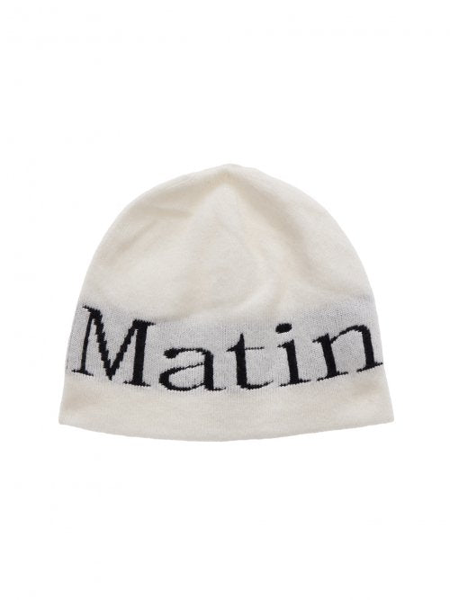 MATIN KIM MATIN KIM LOGO JACQUARD SHORT BEANIE ONE SIZE