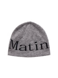 MATIN KIM MATIN KIM LOGO JACQUARD SHORT BEANIE ONE SIZE