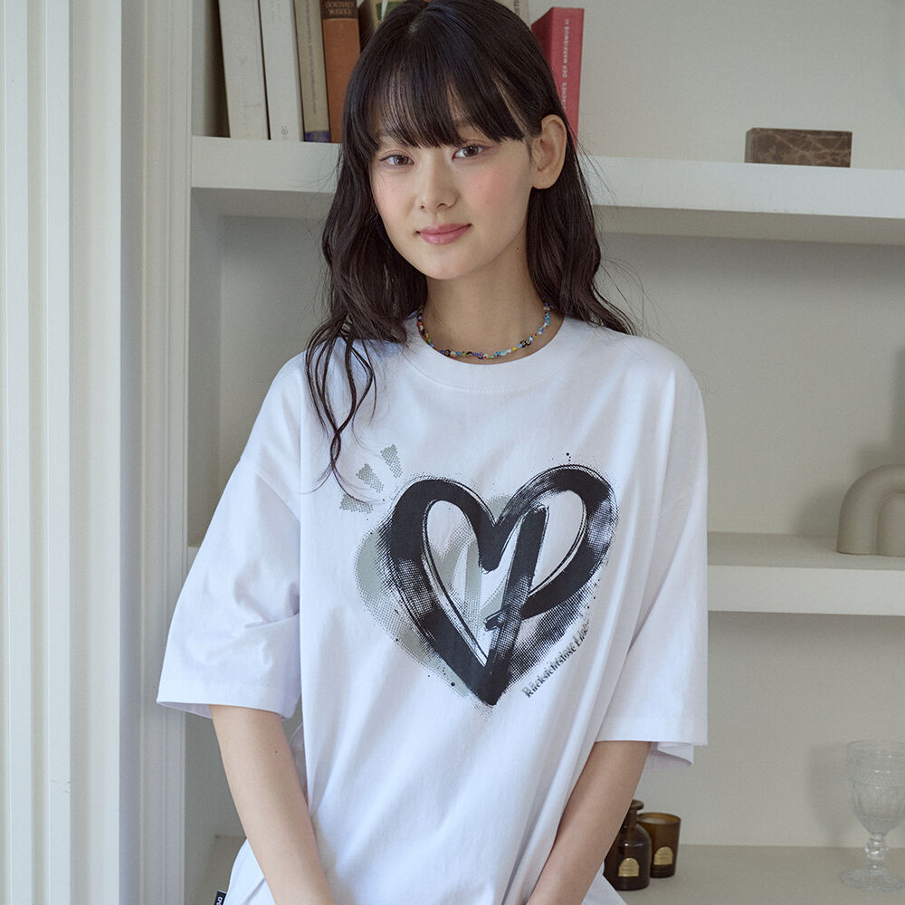 CPGN Mono Heart Short Sleeve Tee White