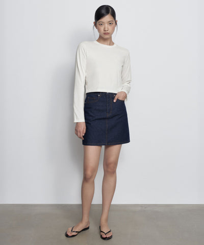 MUSINSA STANDARD WOMAN Denim Mini Skirt Deep Indigo