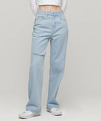 MUSINSA STANDARD WOMAN MUSINSA STANDARD WOMAN Denim Pants Loose Straight [Pale Blue]