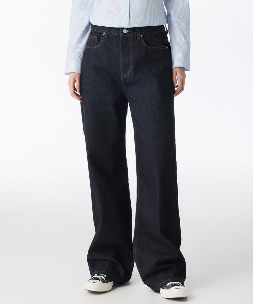 MUSINSA STANDARD WOMAN MUSINSA STANDARD WOMAN Women's Wide Denim Pants [Deep Indigo]