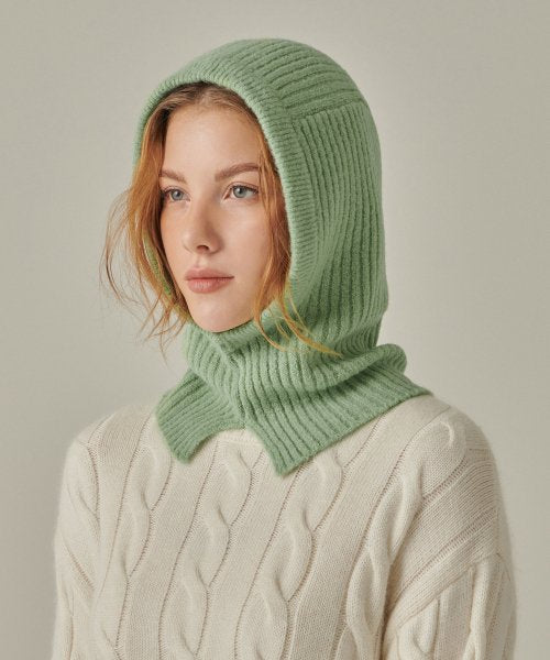 MUSINSA STANDARD WOMAN MUSINSA STANDARD WOMAN Women's Soft Boucle Knit Balaclava [Apple Green]