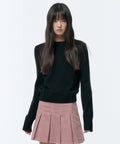 MUSINSA STANDARD WOMAN MUSINSA STANDARD WOMAN Women's Angora Blend Crew Neck Knit [Black]