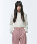 MUSINSA STANDARD WOMAN MUSINSA STANDARD WOMAN Women's Angora Blend Cable Crop Knit [Size]