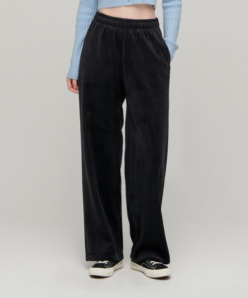 MUSINSA STANDARD WOMAN MUSINSA STANDARD WOMAN Women's Velor Corduroy Lounge Pants [Black]