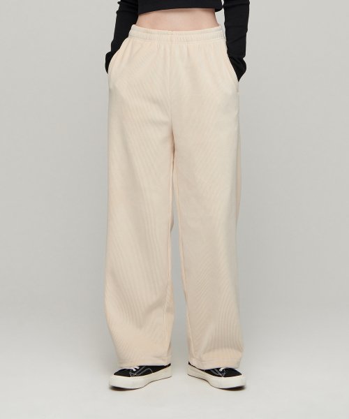 MUSINSA STANDARD WOMAN MUSINSA STANDARD WOMAN Women's Velor Corduroy Lounge Pants [Cream Beige]
