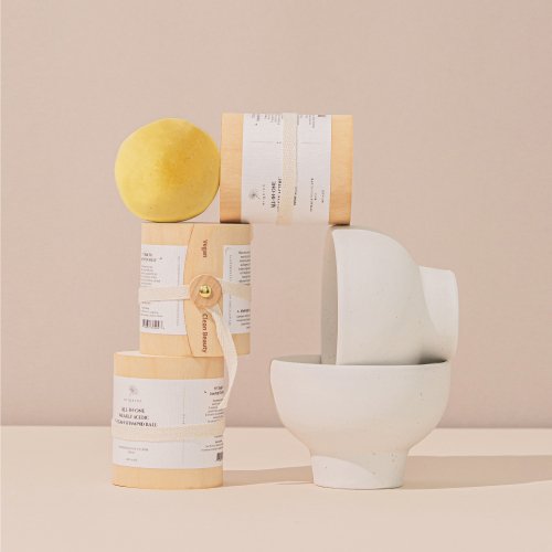 ERIGERON All-in-one vegan shampoo bar beauty ball - pumpkin + birch package