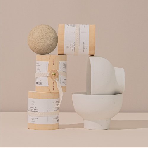 ERIGERON All-in-one vegan shampoo bar - Houttuynia cordata green + birch package