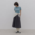 HUNCH Ribbed Incision Slim Tee (3color)