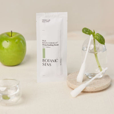 Scalp scaling, exfoliation, scalp care, cotton swab swap