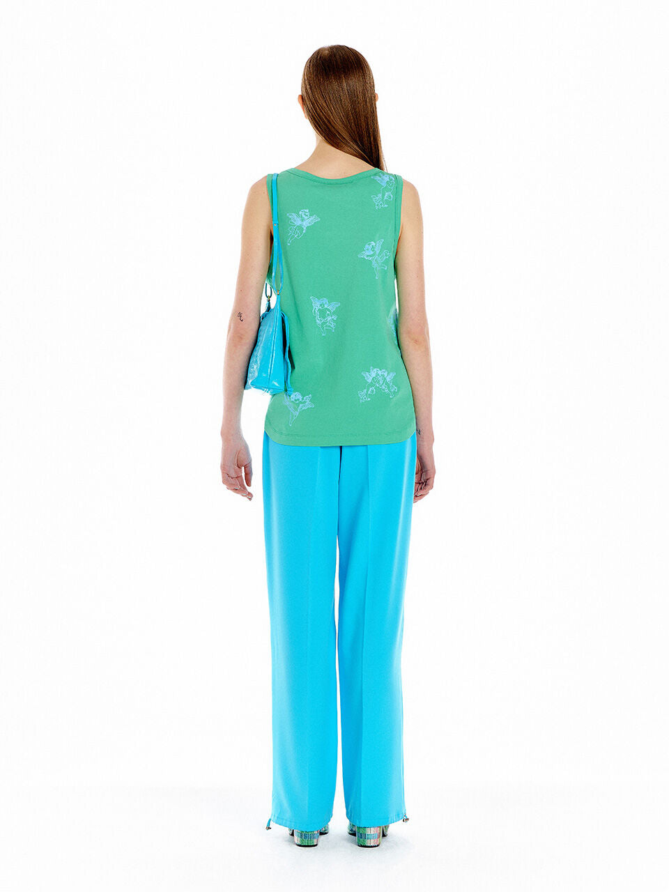 EENK EENK Pants Drawstring Hem Wide-Leg - Sky Blue